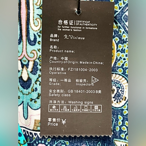 R.Vivimos Women's Wrap Dress Blue Green Pink Abstract Print Size S - Picture 6 of 9